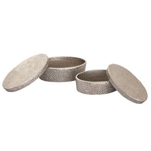 Oval Pebble Box - Large Nickel 4