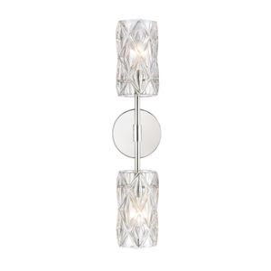 Forma de Crystal 21'' High 2-Light Sconce - Polished Chrome 1