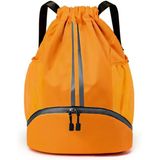 NYLON DRAWSTRING BACKPACK W MESH POUCH - PINK 1
