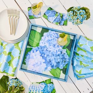 Blue Hydrangea Eco Kitchen Tea Towel 5