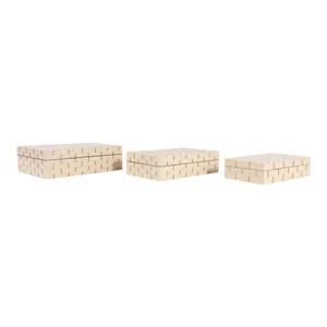 SPENCERVIEW SET OF 3 IVORY BOXES 4 (IN) 5