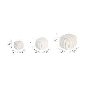 BARNETRIDGE SET OF 3 WHITE DECOR 5 (IN) 9