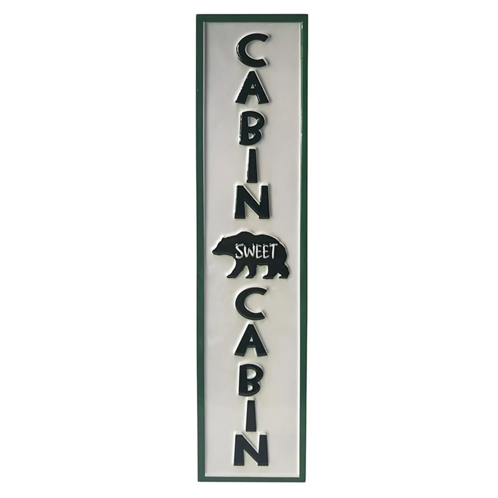 28" CABIN/BEAR EMBOSSED SIGN