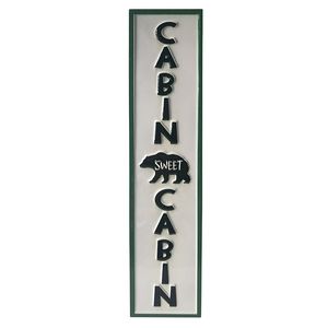 28" CABIN/BEAR EMBOSSED SIGN 1