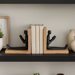 NICOLEMILL SET OF 2 BROWN BOOKENDS 7 (IN) 11