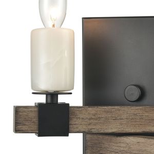 Stone Manor 7'' High 2-Light Sconce - Matte Black 3