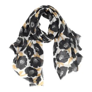 Poppies Black Featherweight Scarf 4
