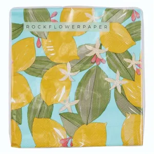 Lemon Blossoms Paper  Cocktail Napkins (Pack of 25) 5