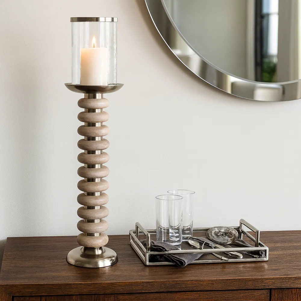CULLENLAND TAN CANDLE HOLDER 25 (IN)