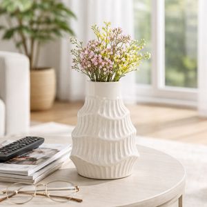 WELDONBEACH WHITE VASE 8 (IN) 11