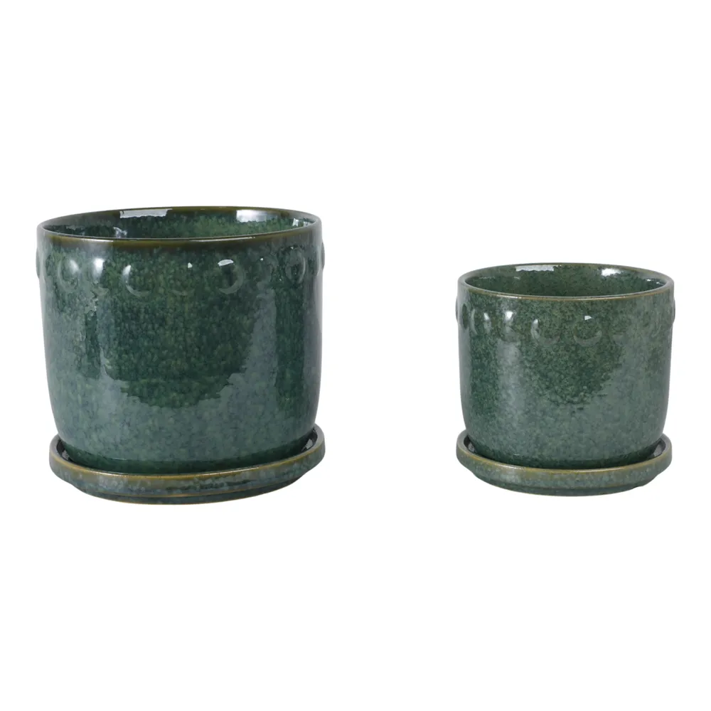 LINTONMORE SET OF 2 GREEN PLANTER 7 (IN)