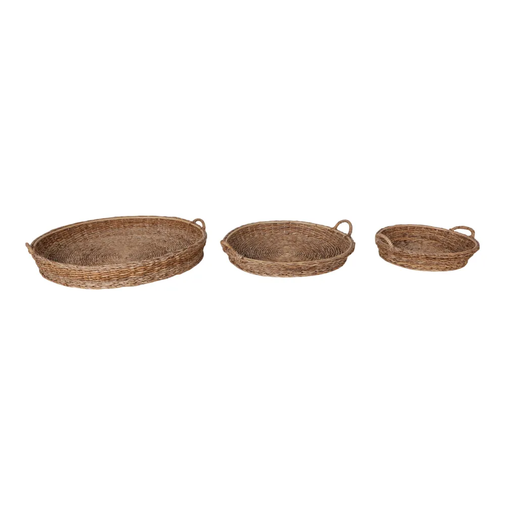 ASHCREST SET OF 3 TAN TRAY 7 (IN)