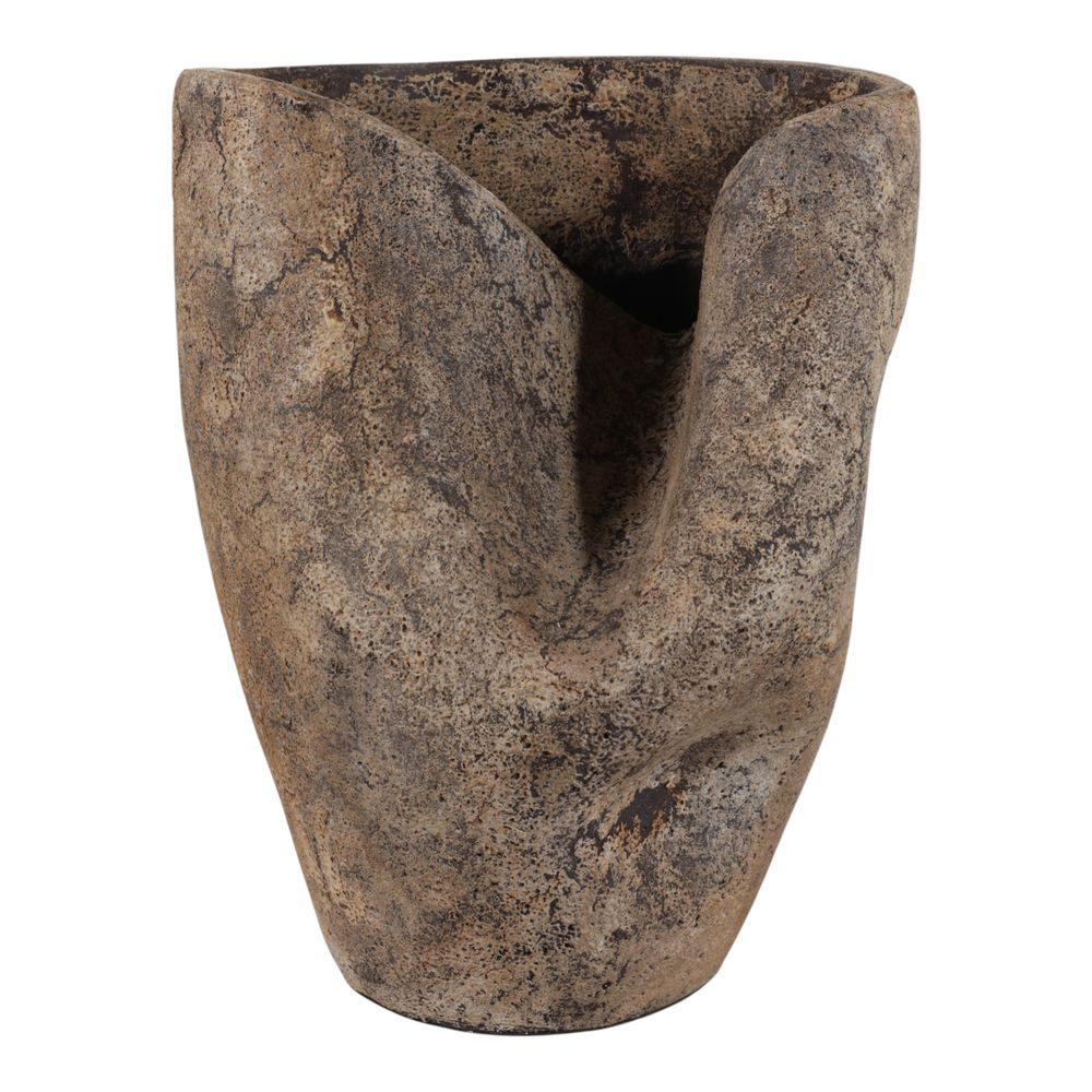 RUSHBROOK BROWN VASE 14 (IN)