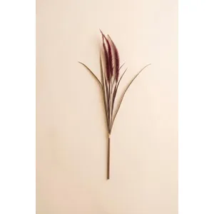 Artificial Reed Spray with Burgundy Plumes 3