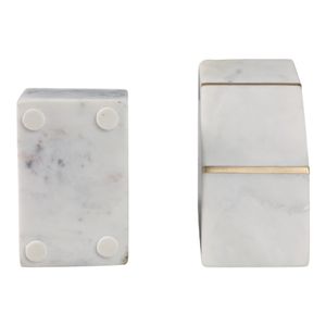 ORTONFORD SET OF 2 WHITE BOOKENDS 6 (IN) 6