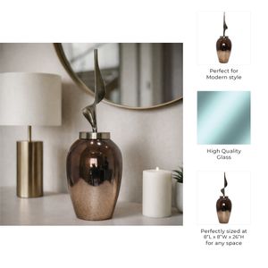 GUNNARGROVE GRAY GLASS VASE 26 (IN) 10