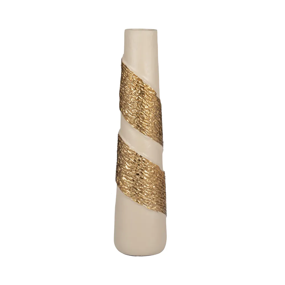 GREERWAY WHITE GLASS VASE 22 (IN)
