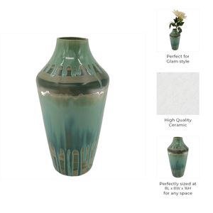 COLEFIELD GREEN VASE 16 (IN) 8