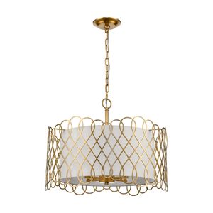 Harp Lane 21'' Wide 4-Light Chandelier - Satin Brass 2