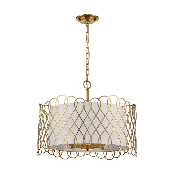 Harp Lane 21'' Wide 4-Light Chandelier - Satin Brass