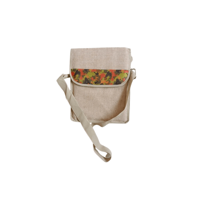 HIP BAG W ADJUSTABLE STRAP & JUTE - WATERCOLOR ANCHORS