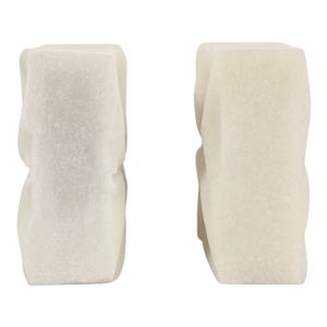 ROSEGATE SET OF 2 WHITE BOOKENDS 6 (IN) 7