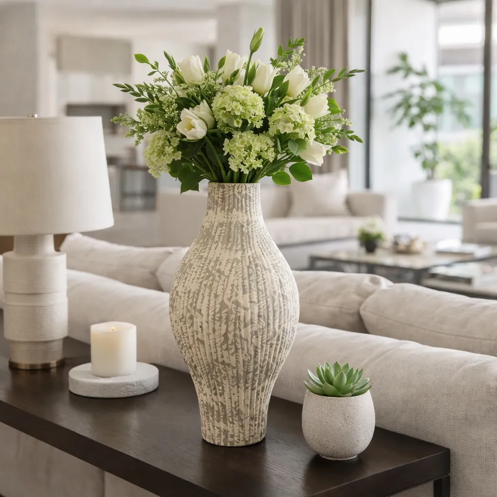 DANFORTHPARK GRAY VASE 20 (IN)