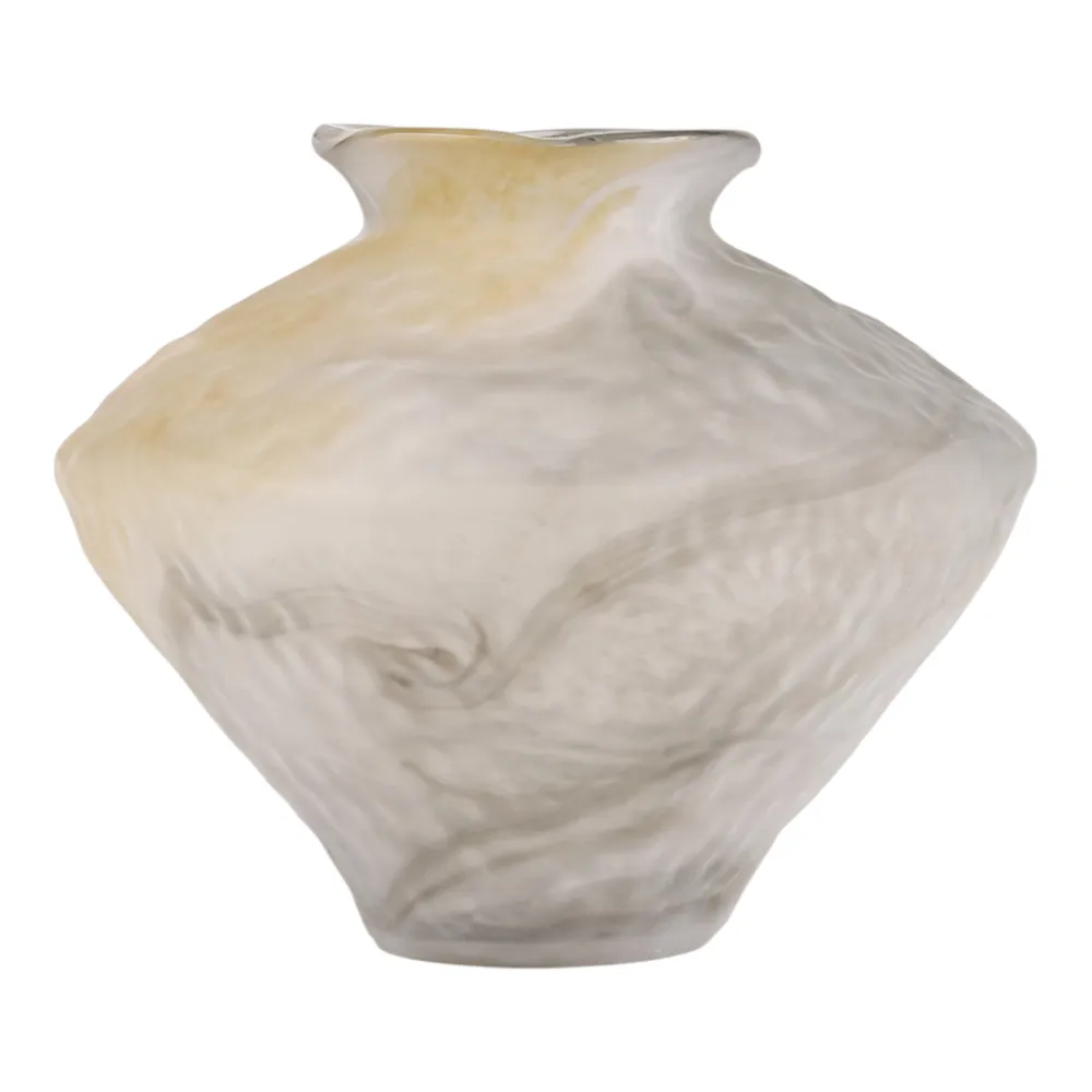 ROLANDCROSS IVORY GLASS VASE 10 (IN)