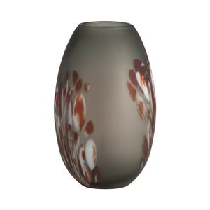 CARVERFIELD GRAY GLASS VASE 12 (IN) 5