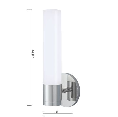 Abbott 14.25″ High Integrated LED Sconce - Chrome