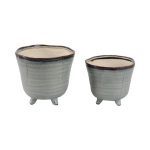 REXDALE SET OF 2 BLUE PLANTER 6 (IN) 4