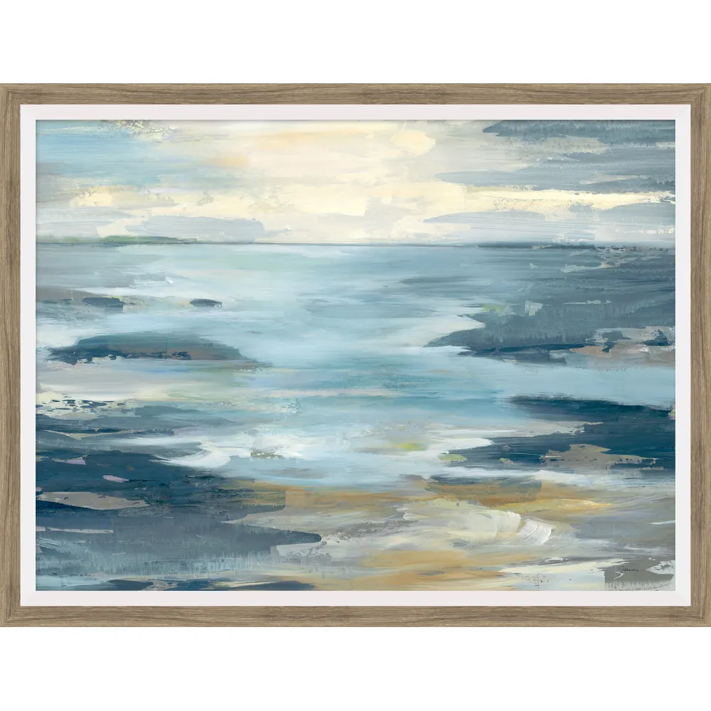 Gel Print with a White Liner in a Wood Natural Frame