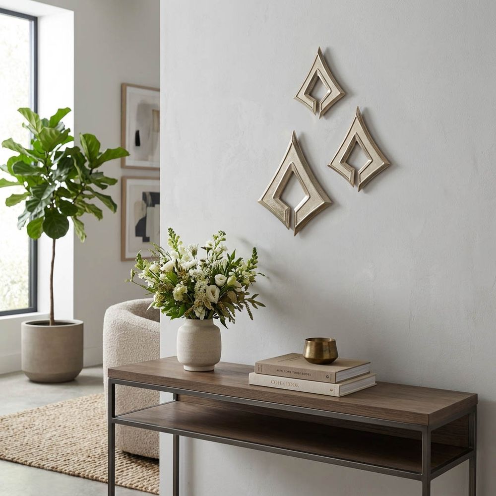 HARPERLEY SET OF 3 GOLD WALL SCULPTURES 12 (IN)