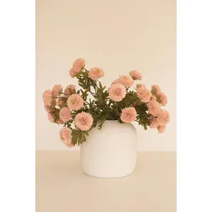 Bundle of 7 Artificial Light Pink Ball Dahlias 5