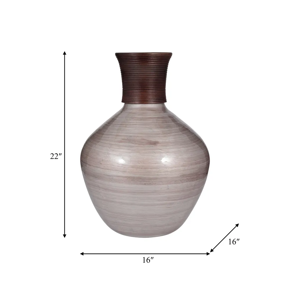 IRVINGLAND BROWN GLASS VASE 22 (IN)