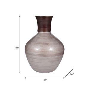 IRVINGLAND BROWN GLASS VASE 22 (IN) 9