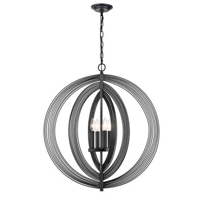 Orme 27″ Wide 4-Light Chandelier - Black