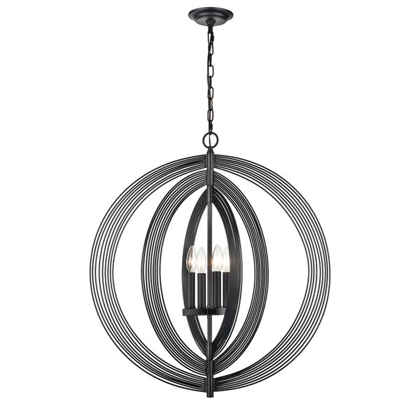 Orme 27'' Wide 4-Light Chandelier - Black
