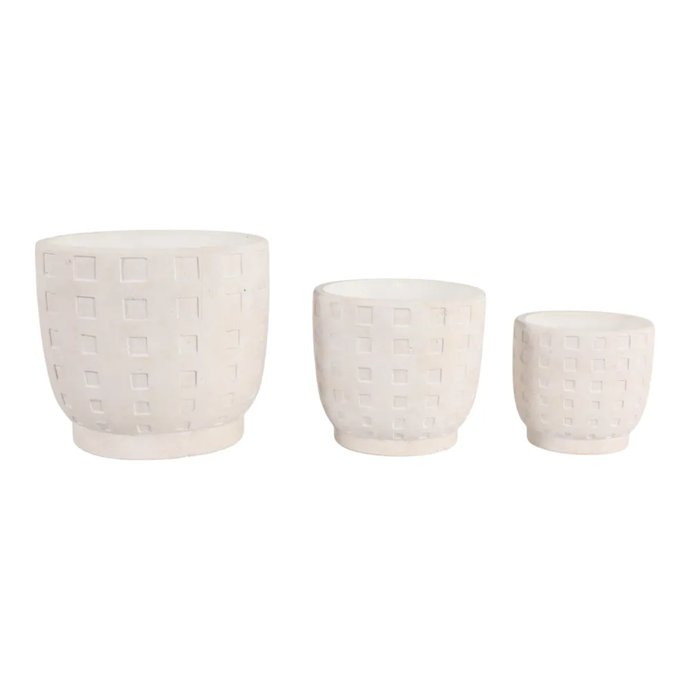 LEONABURN SET OF 3 IVORY PLANTER 9 (IN)