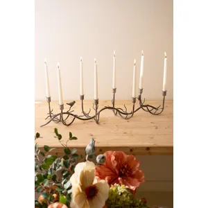 Rustic Metal Candelabra with Birds 6