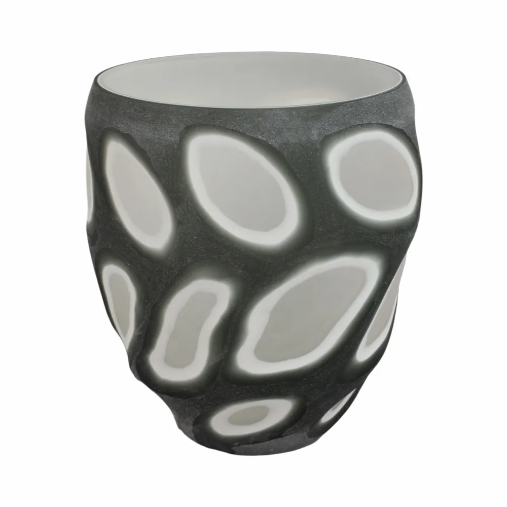 ARNETTBEACH GRAY GLASS VASE 11 (IN)