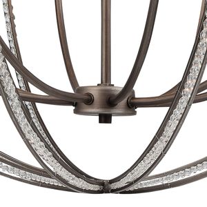 Bradington 32'' Wide 8-Light Chandelier - Weathered Zinc 4