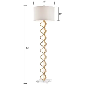 Castile 62'' High 1-Light Floor Lamp - Gold Leaf 2