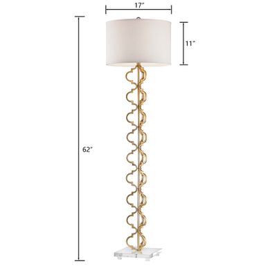 Castile 62″ High 1-Light Floor Lamp - Gold Leaf