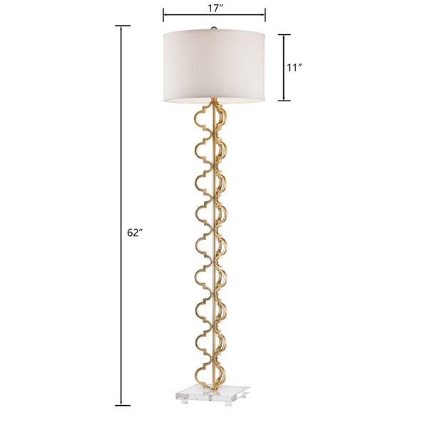 Castile 62'' High 1-Light Floor Lamp - Gold Leaf