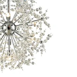 Snowburst 20'' Wide 7-Light Chandelier - Polished Chrome 4