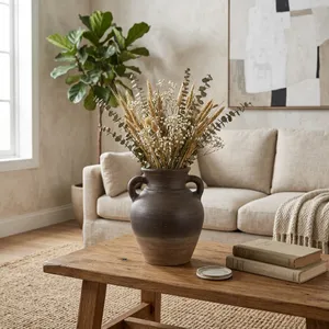 CARLINROSE BROWN VASE 10 (IN) 11