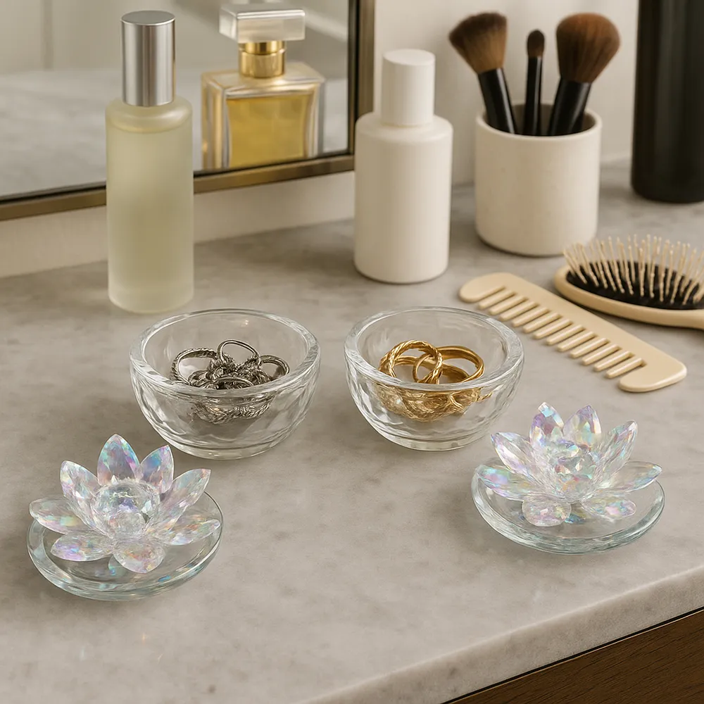 BAIRDCROSS SET OF 2 CLEAR BOXES 4 (IN)