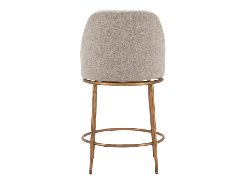 Nordhavn Swivel Counter Stool Beige & Gold 5