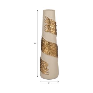 GREERWAY WHITE GLASS VASE 18 (IN) 9